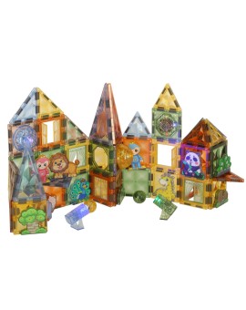 Klocki magnetyczne konstrukcyjne świecące zwierzęta 90 elementów Kik Sp. z o. o. Sp. k. | Time- 2