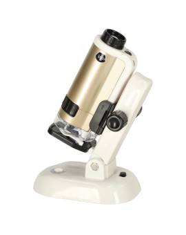 Mikroskop kieszonkowy szkolny edukacyjny naukowy mini LED akcesoria