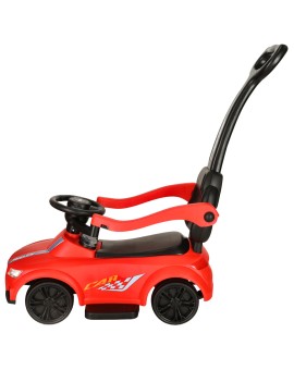 Jeździk pchacz samochód 3w1 z dźwiękiem światłami czerwony Kik Sp. z o. o. Sp. k. | Time- 2