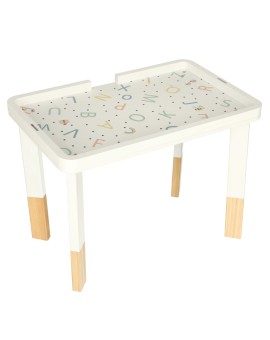 Tablica manipulacyjna LULILO LUDO stolik drewniany sensoryczny 2w1 miętowy Kik Sp. z o. o. Sp. k. | Time- 2