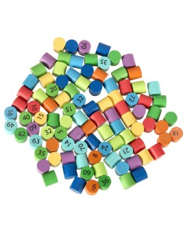 Zabawka edukacyjna tabliczka mnożenia drewniana kolorowe kółeczka Kik Sp. z o. o. Sp. k. | Time- 2