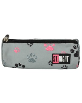 Piórnik szkolny saszetka tuba St. Right szary