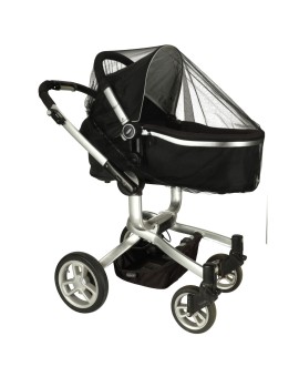 Moskitiera siatka na owady elastyczna na gumkę do wózka uniwersalna 140cm czarna