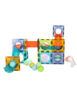 Klocki magnetyczne konstrukcyjne marble tor kulkowy świecący 49 elementów Kik Sp. z o. o. Sp. k. | Time- 2