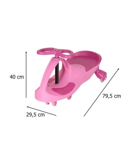 Jeździk grawitacyjny LED Swing Fix S3 świecące koła różowy Kik Sp. z o. o. Sp. k. | Time- 2