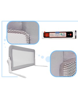 Barierka osłona ochronna do łóżka otwierana 120cm szara Kik Sp. z o. o. Sp. k. | Time- 2