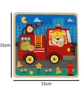 Puzzle drewniane sorter układanka straż pożarna