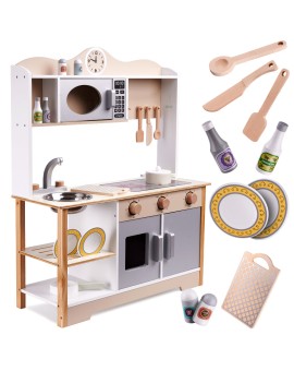 Kuchnia dla dzieci drewniana MDF LULILO KUKETO akcesoria 85cm