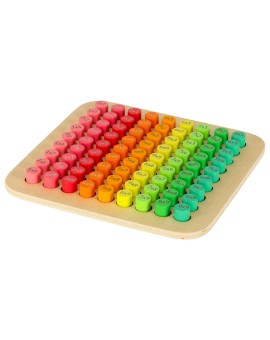 Zestaw edukacyjny nauka liczenia tabliczka mnożenia okrągła drewniana Kik Sp. z o. o. Sp. k. | Time- 2