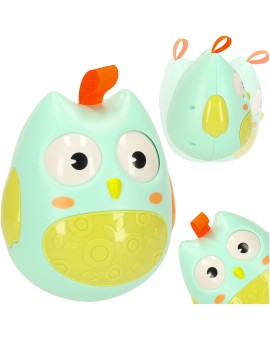 Wańka wstańka sowa sensoryczna kiwajka niebieska