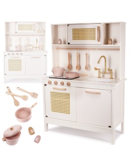 Kuchnia dla dzieci drewniana MDF retro z akcesoriami BOHO 100cm