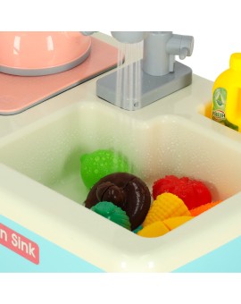Zlewozmywak zlew do mycia naczyń dla dzieci z akcesoriami leci woda niebieski Kik Sp. z o. o. Sp. k. | Time- 2