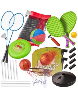 Zestaw sportowy 5w1 badminton koszykówka siatkówka tenis frisbee Kik Sp. z o. o. Sp. k. | Time- 2