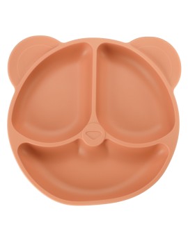 Naczynia silikonowe dla dzieci niemowląt zestaw stołowy 4 elementów miś pomarańczowy Kik Sp. z o. o. Sp. k. | Time- 2