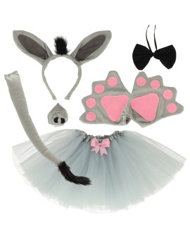 Kostium strój karnawałowy przebranie osiołek spódniczka opaska 6 elementów