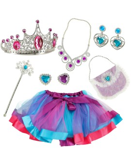 Kostium strój karnawałowy przebranie królowa księżniczka korona torebka 9 elementów