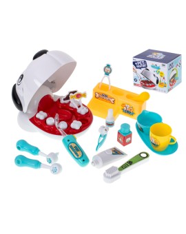 Chory ząbek dentysta zwierząt pies piesek zabawa wylecz zęba nauka weterynarz