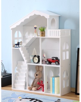 Regał na książki dla dzieci półka domek na zabawki 2w1 LULILO CALLA 116cm XXL