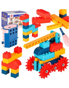 Klocki konstrukcyjne do budowania ruchome z silnikiem 116 elementów