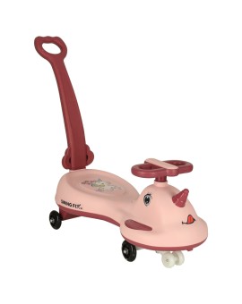 Jeździk grawitacyjny LED Swing FIX S1 skuter z rączką różowy max 65kg