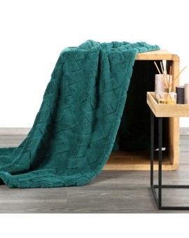 Koc D91 Caro 200 X 220 Cm Ciemnozielony