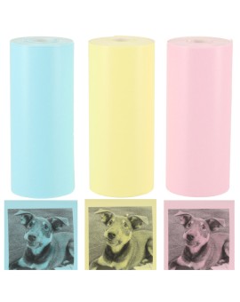 Rolki termiczne papier do drukarki aparatu 5,7cm x 3m 3 sztuki kolorowe
