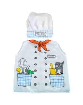 Kostium strój karnawałowy przebranie szef kuchni fartuch czapka szefa kuchni zestaw 3-8 lat