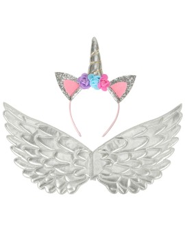 Kostium strój karnawałowy przebranie jednorożec spódnica opaska srebrny Kik Sp. z o. o. Sp. k. | Time- 2