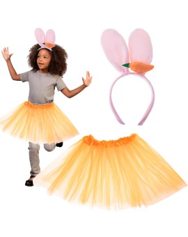 Kostium strój karnawałowy króliczek spódniczka tiulowa opaska marchewka