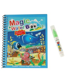 Kolorowanka książeczka wodna z mazakiem zwierzęta morskie niebieska Kik Sp. z o. o. Sp. k. | Time- 2