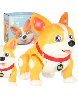 Pies piesek interaktywny robot Corgi świecące uszy muzyka