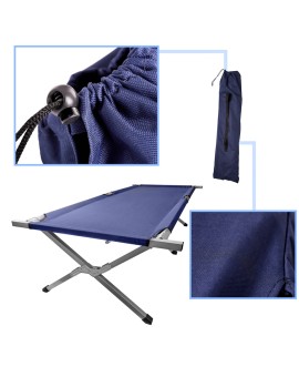 Łóżko polowe LUARO składane turystyczne kanadyjka XXL niebieskie 150kg Kik Sp. z o. o. Sp. k. | Time- 2