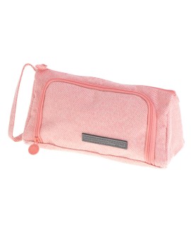 Piórnik szkolny dwukomorowy saszetka kosmetyczka rozkładany 3w1 różowy Kik Sp. z o. o. Sp. k. | Time- 2