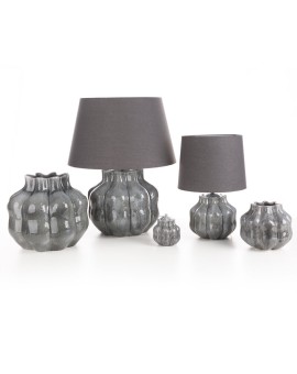 Lampa ceramiczna NIKO zdobiona wytłaczanym wzorem