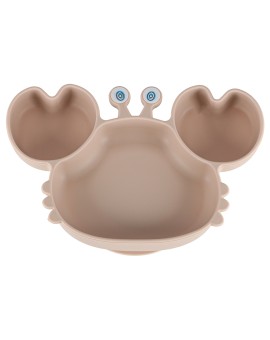 Naczynia silikonowe dla dzieci niemowląt krab zestaw 9 elementów beżowe Kik Sp. z o. o. Sp. k. | Time- 2