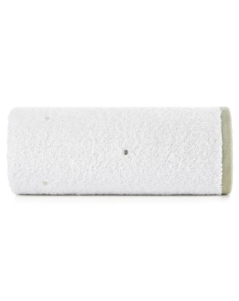 Ręcznik kąpielowy dziecięcy 70x140 cm bawełniany kolor biały,miętowy z haftem serduszek 480 g/m2 BABY 60