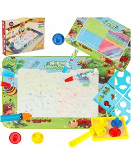 Mata wodna do malowania rysowania wodą mazaki pieczątki szablony wałek 120x90cm łąka