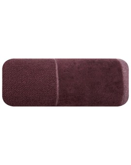 Ręcznik kąpielowy 50x90 cm bawełniany kolor bordowy z bordiurą z weluru 500 g/m2 LUCY Eurofirany | Time- 2