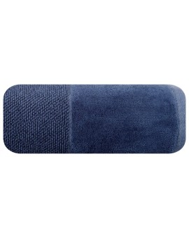 Ręcznik kąpielowy 50x90 cm bawełniany kolor granatowy z bordiurą z weluru 500 g/m2 LUCY Eurofirany | Time- 2