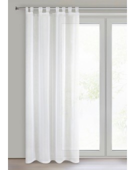 Firana biała z gładkiego matowego woalu 140x250 cm szelki LUCY Eurofirany | Time- 2