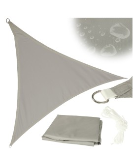 Żagiel przeciwsłoneczny LUARO ogrodowy tarasowy wodoodporny 3x3x3m trójkąt szary