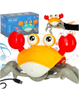 Krab uciekający pełzający czujnik interaktywna akumulator USB czerwony