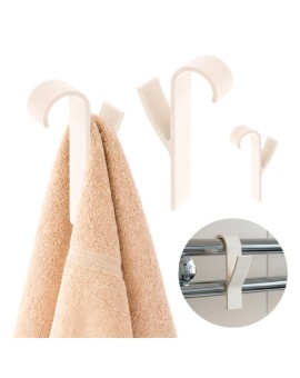 Wieszak haczyk na grzejnik kaloryfer łazienkowy kremowy