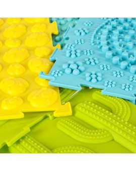 Mata sensoryczna puzzle montessori do masażu stóp 8 elementów pastelowe Kik Sp. z o. o. Sp. k. | Time- 2