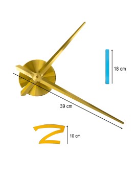Zegar ścienny naklejany DIY regulowany 100x120 cm złote wskazówki kolorowy Kik Sp. z o. o. Sp. k. | Time- 2