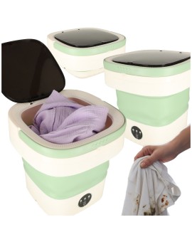 Pralka automatyczna turystyczna mini składana przenośna 12L zielona