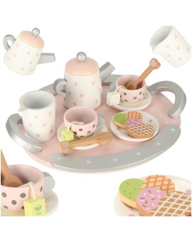 Serwis do herbaty kawy drewniany LULILO