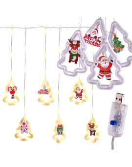 Kurtyna LED na okno girlanda świąteczna choinkowa  3 m 125 LED