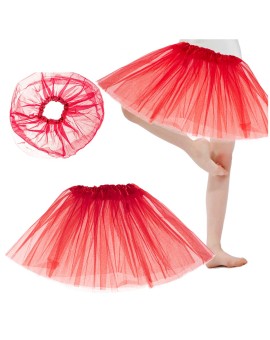 Spódniczka tiulowa tutu kostium strój karnawałowy przebranie czerwona
