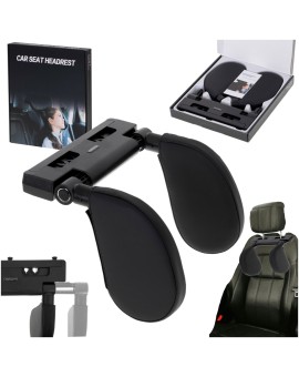 Zagłówek samochodowy poduszka podróżna oparcie na głowę szyje do samochodu regulowane czarny